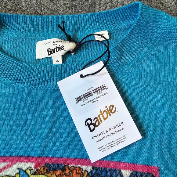 Chinti & Parker x Barbie Rollercoaster Sweater Wool Cashmere Size XXL NWT - Picture 5 of 10